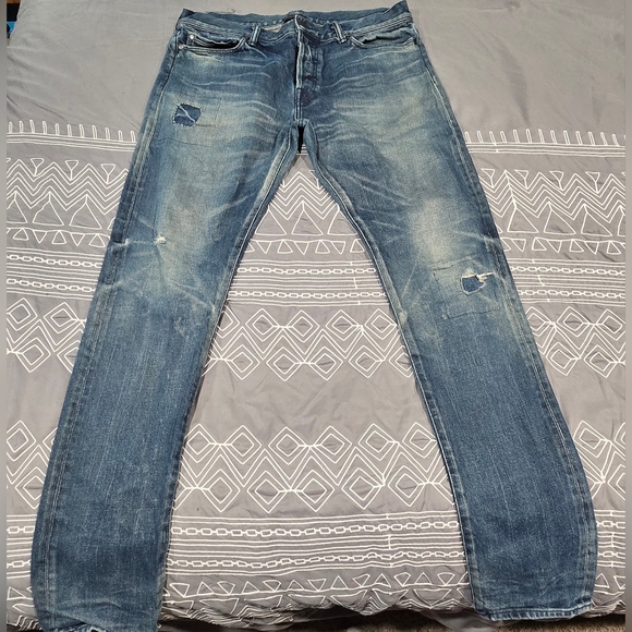 John Elliott Men's Distressed Straight Leg Jeans Size 33 - Picture 5 of 9